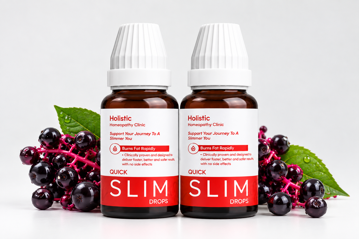 Two bottles of Quick Slim Drops with elderberries - 40-Day Slim Drops Challenge, Pack of 2