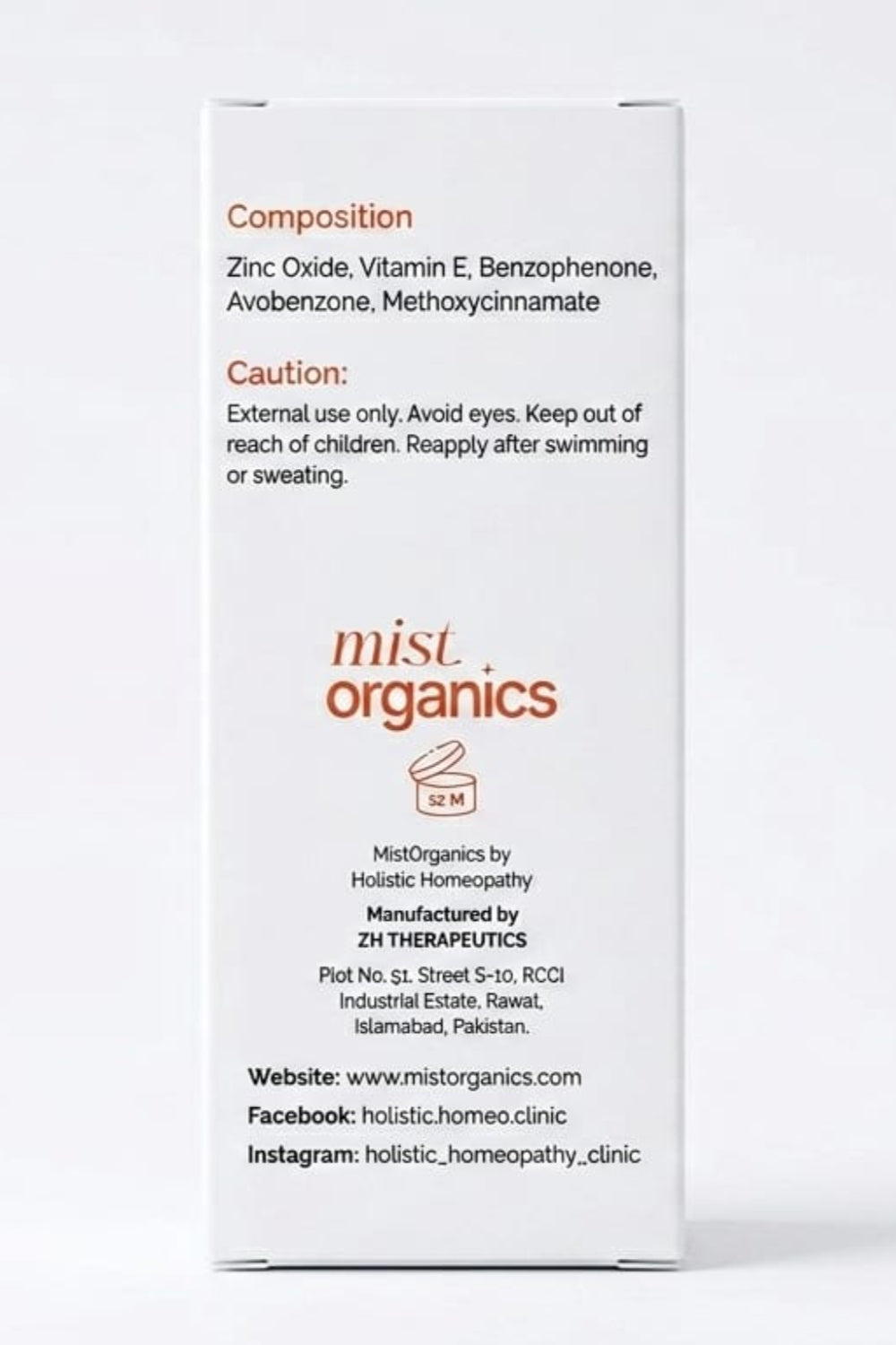 🌞 Mist Organics Tone-Up Sunscreen SPF 60 PA+++