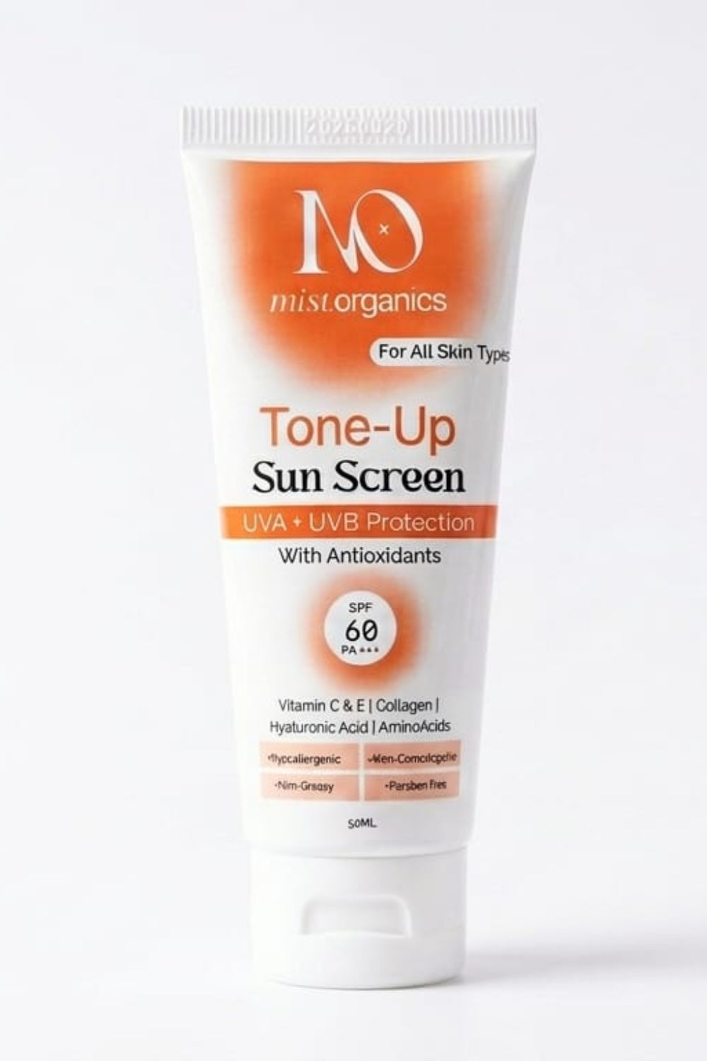 🌞 Mist Organics Tone-Up Sunscreen SPF 60 PA+++