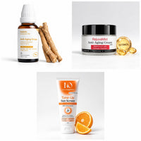 Anti-Aging Drops, Anti-Aging Cream and Tone Up sunscreen bundle