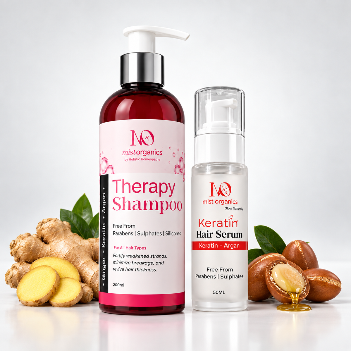 Hair Care Bundle - Therapy Shampoo 200ml and Keratin Hair Serum 50ml