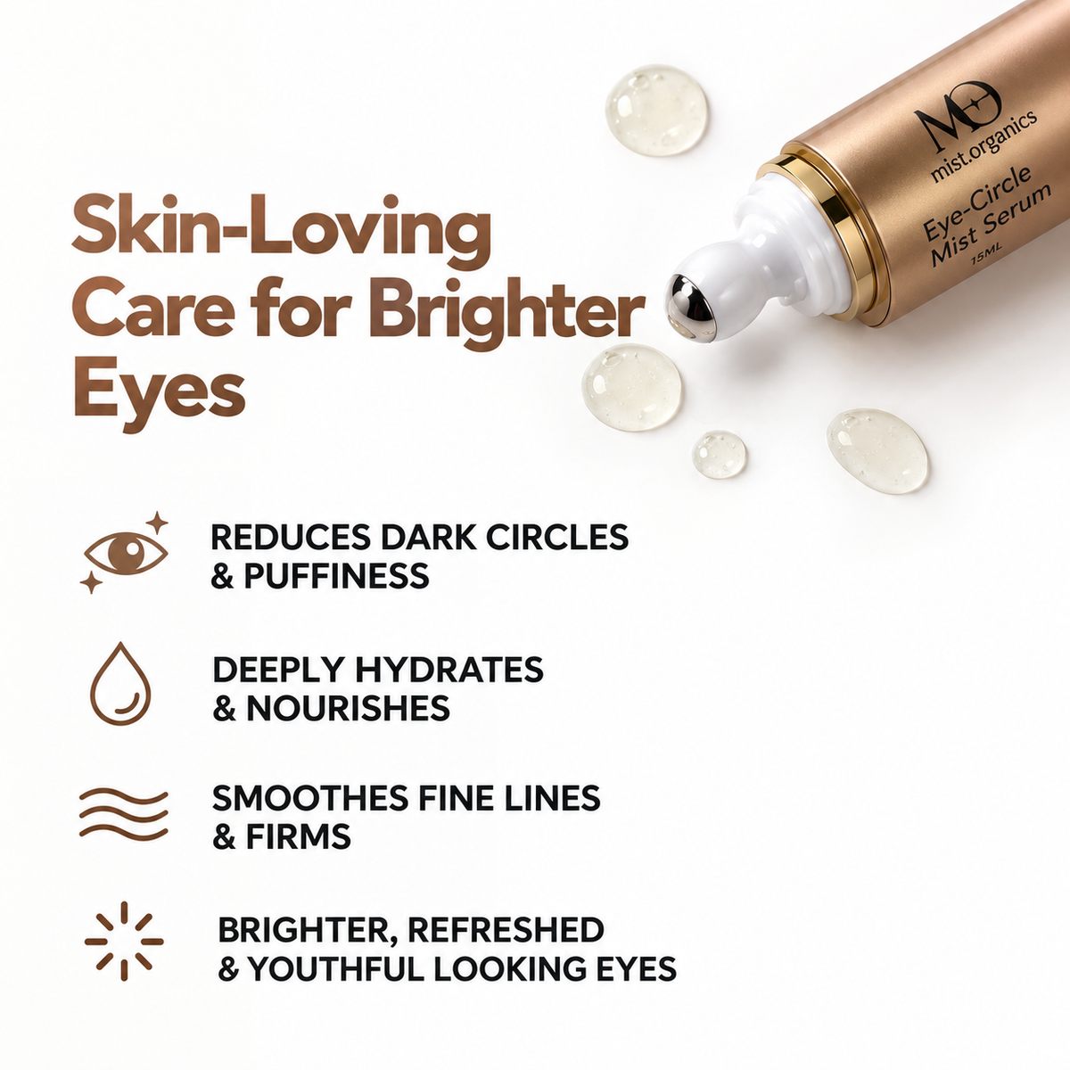 Skin-loving care for brighter eyes: reduces dark circles and puffiness, deeply hydrates, smoothes fine lines