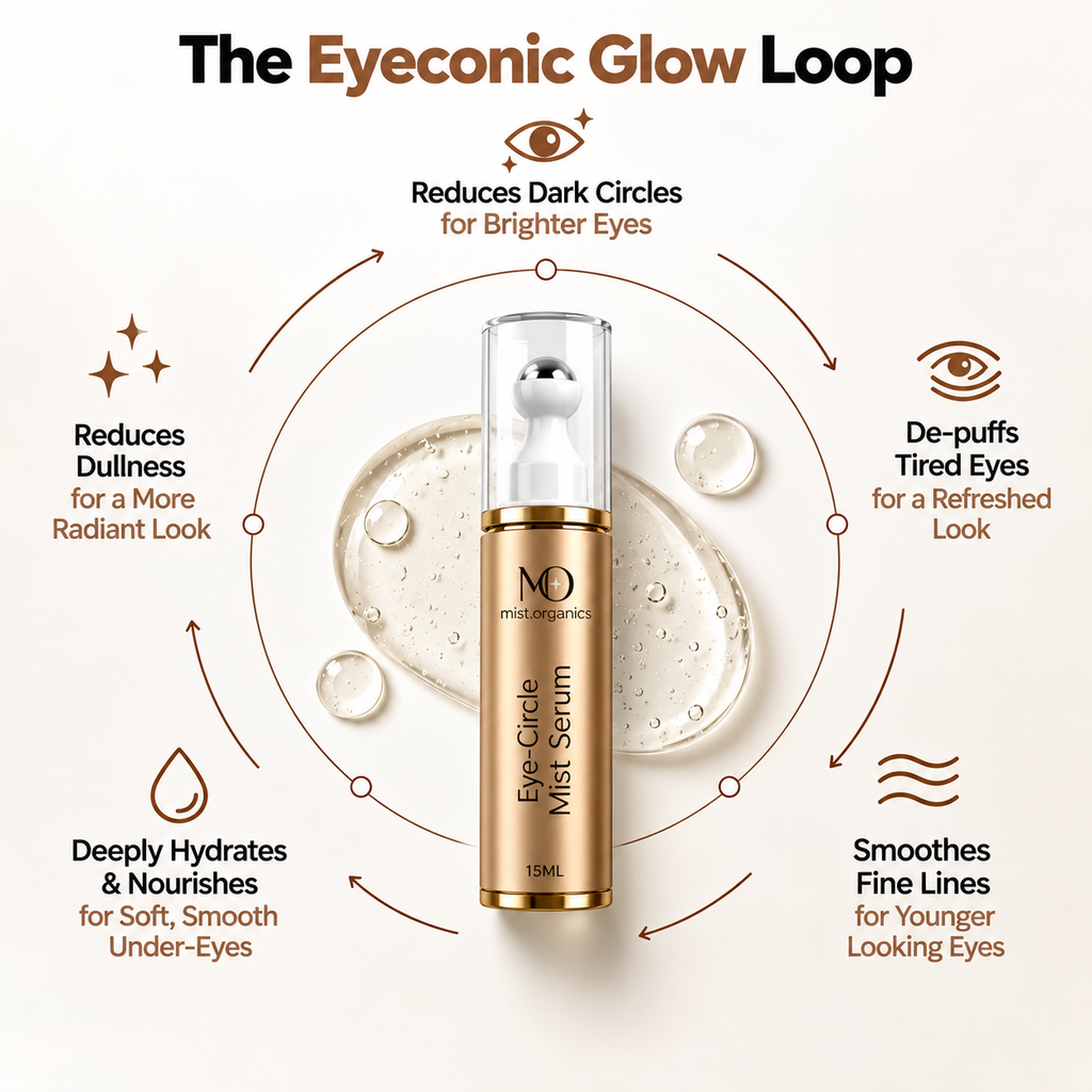 The Eyeconic Glow Loop: reduces dark circles, de-puffs tired eyes, smoothes fine lines, hydrates and reduces dullness