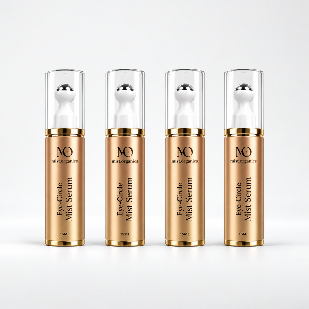 Four Eyeconic Glow Eye-Circle Mist Serum 15ml bottles side by side