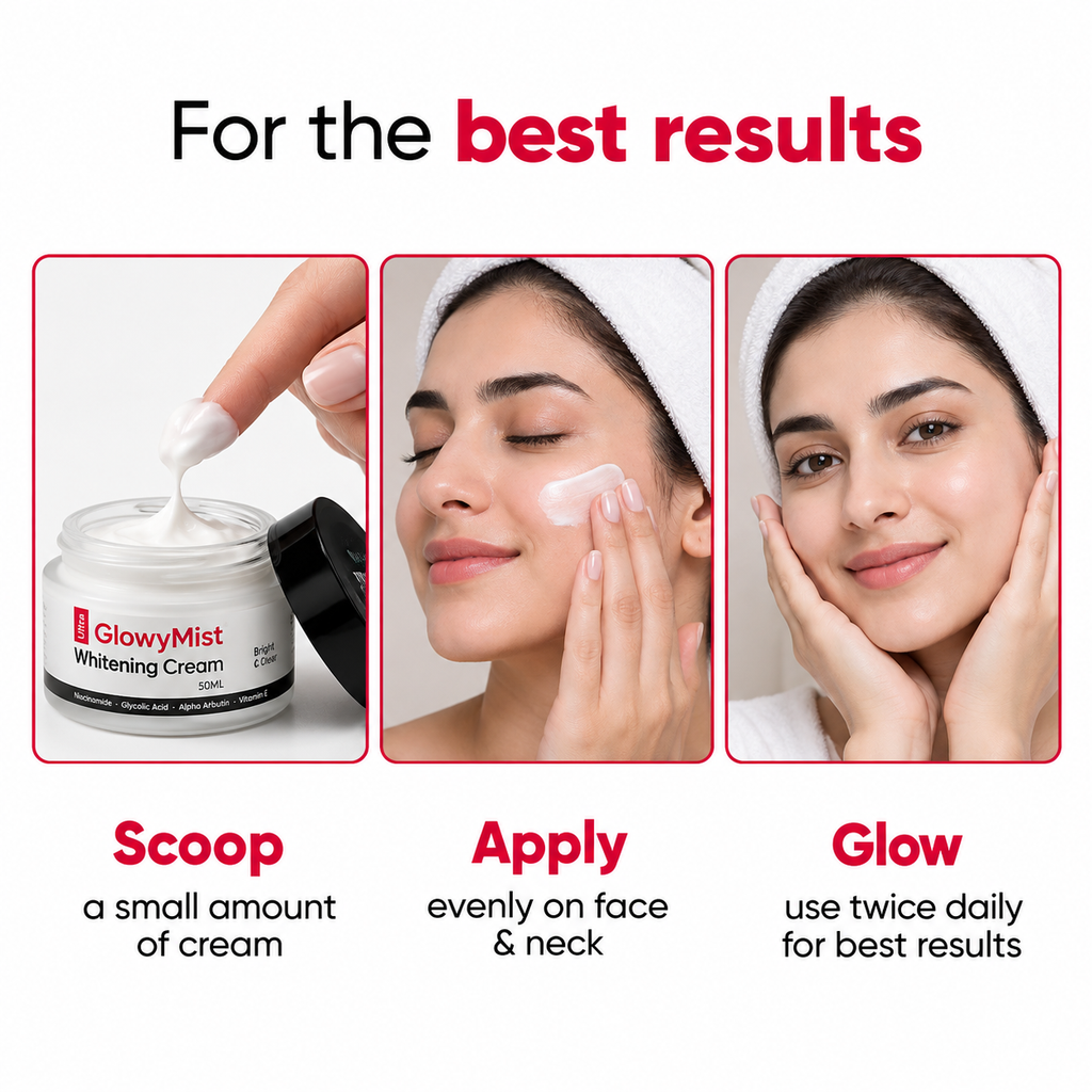How to use: scoop a small amount, apply evenly on face and neck, use twice daily